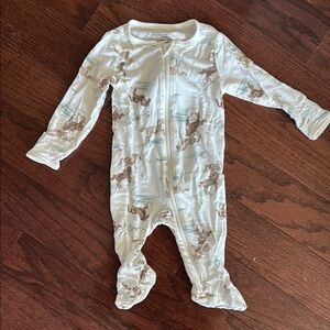 Gerber's White and Brown Footie Pajama